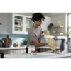 Robot de bucătărie planetar KENWOOD Titanium Chef Baker XL KVL85.124SI – 0W20011385, 1200W, 2 vase (7l/5l), Cântar integrat, Blender, Silver