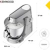 Robot de bucătărie planetar KENWOOD Titanium Chef Baker XL KVL85.004SI – 0W20011377, 1200W, 2 vase (7l/5l), Cântar integrat, G11.50kg, Silver