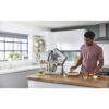 Robot de bucătărie planetar KENWOOD Titanium Chef Baker XL KVL85.004SI – 0W20011377, 1200W, 2 vase (7l/5l), Cântar integrat, G11.50kg, Silver