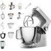Robot de bucătărie planetar KENWOOD Titanium Chef Baker XL KVL85.704SI – 0W20011480  1200W  2 vase (7l/5l)  Cântar  Blender  Mașină de tocat  Procesor alimente  Storcător citrice  Tocător  G20.03kg