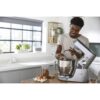 Robot de bucătărie planetar KENWOOD Titanium Chef Baker XL KVL85.704SI – 0W20011480, 1200W, 2 vase (7l/5l), Cântar, Blender, Mașină de tocat, Procesor alimente, Storcător citrice, Tocător, G20.03kg