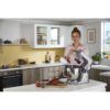 Robot de bucătărie planetar KENWOOD Titanium Chef Baker XL KVL85.704SI – 0W20011480, 1200W, 2 vase (7l/5l), Cântar, Blender, Mașină de tocat, Procesor alimente, Storcător citrice, Tocător, G20.03kg