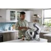 Robot de bucătărie planetar KENWOOD Titanium Chef Baker XL KVL85.704SI – 0W20011480, 1200W, 2 vase (7l/5l), Cântar, Blender, Mașină de tocat, Procesor alimente, Storcător citrice, Tocător, G20.03kg