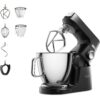Robot de bucătărie planetar KENWOOD Titanium Chef Baker XL Black Autograph Collection KVL85.004BK – 0W20011466  1200W  2 vase (7l/5l)  Cântar integrat  G11.50kg  Black