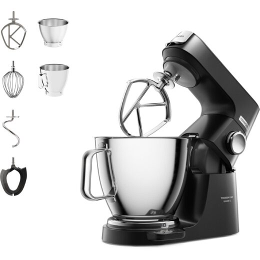 Robot de bucătărie planetar KENWOOD Titanium Chef Baker XL Black Autograph Collection KVL85.004BK – 0W20011466  1200W  2 vase (7l/5l)  Cântar integrat  G11.50kg  Black