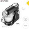 Robot de bucătărie planetar KENWOOD Titanium Chef Baker XL Black Autograph Collection KVL85.004BK – 0W20011466, 1200W, 2 vase (7l/5l), Cântar integrat, G11.50kg, Black