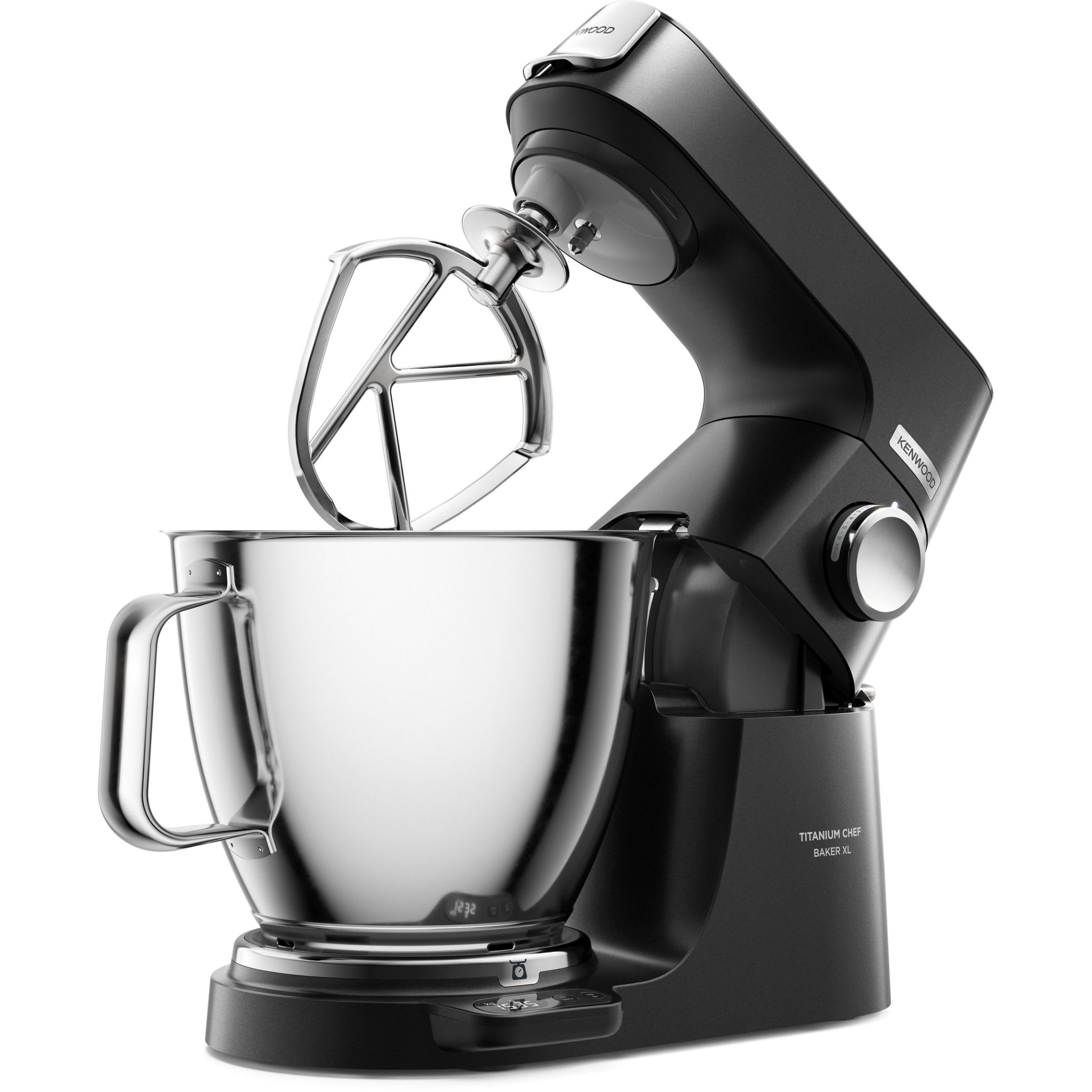 Robot de bucătărie planetar KENWOOD Titanium Chef Baker XL Black Autograph Collection KVL85.004BK – 0W20011466, 1200W, 2 vase (7l/5l), Cântar integrat, G11.50kg, Black