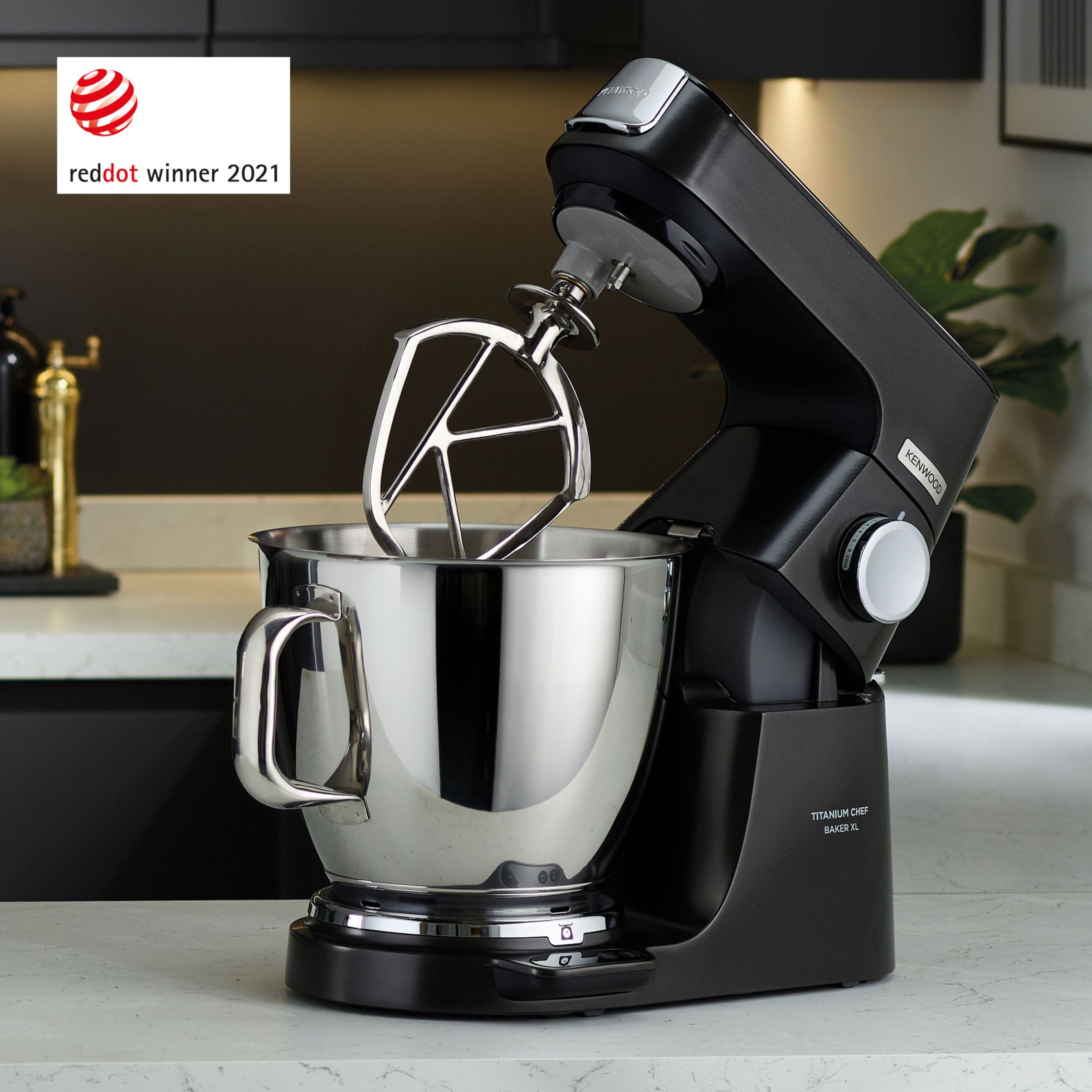Robot de bucătărie planetar KENWOOD Titanium Chef Baker XL Black Autograph Collection KVL85.004BK – 0W20011466, 1200W, 2 vase (7l/5l), Cântar integrat, G11.50kg, Black