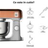 Robot de bucătărie planetar KENWOOD kMix Special Edition KMX760AGD – 0W20011395, 1000W (6 trepte și Turbo), Vas inox 5l, Set patiserie (tel 16 brațe, cârlig, paletă K), G9.3kg, Rose Gold