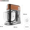 Robot de bucătărie planetar KENWOOD kMix Special Edition KMX760AGD – 0W20011395, 1000W (6 trepte și Turbo), Vas inox 5l, Set patiserie (tel 16 brațe, cârlig, paletă K), G9.3kg, Rose Gold