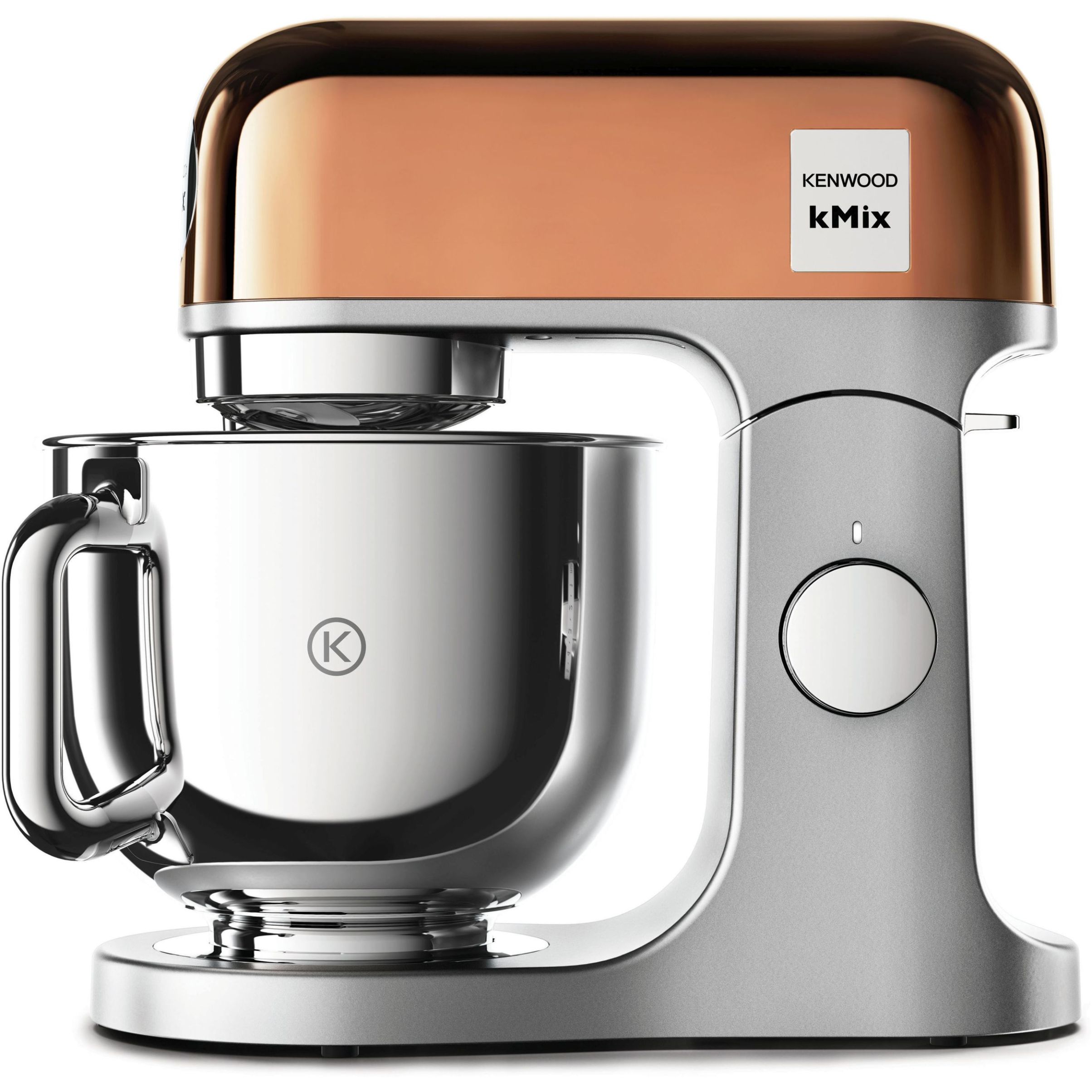 Robot de bucătărie planetar KENWOOD kMix Special Edition KMX760AGD – 0W20011395, 1000W (6 trepte și Turbo), Vas inox 5l, Set patiserie (tel 16 brațe, cârlig, paletă K), G9.3kg, Rose Gold
