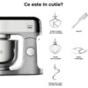 Robot de bucătărie planetar KENWOOD kMix Special Edition KMX760ACH – 0W20011397, 1000W (6 trepte și Turbo), Vas inox 5l, Set patiserie (tel 16 brațe, cârlig, paletă K), G9.3kg, Chrome