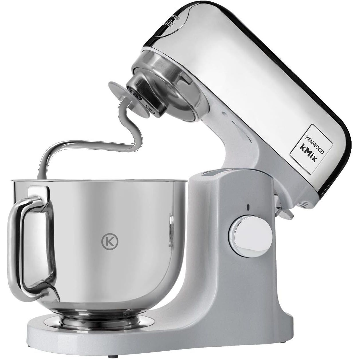 Robot de bucătărie planetar KENWOOD kMix Special Edition KMX760ACH – 0W20011397, 1000W (6 trepte și Turbo), Vas inox 5l, Set patiserie (tel 16 brațe, cârlig, paletă K), G9.3kg, Chrome
