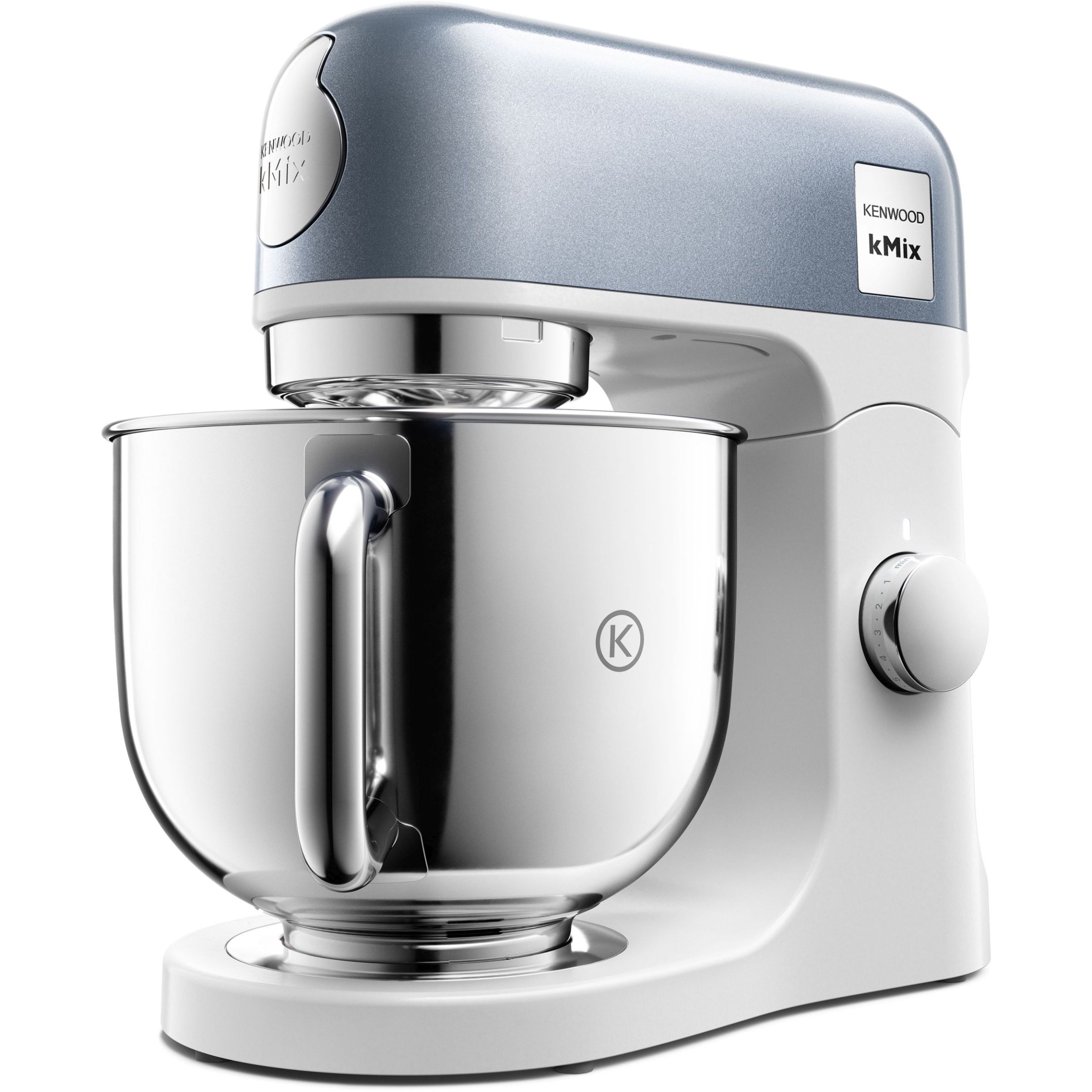 Robot de bucătărie planetar KENWOOD kMix Special Edition KMX760ABL – 0W20011441, 1000W (6 trepte și Turbo), Vas inox 5l, Set patiserie (tel 16 brațe, cârlig, paletă K), G9.3kg, Juniper Blue