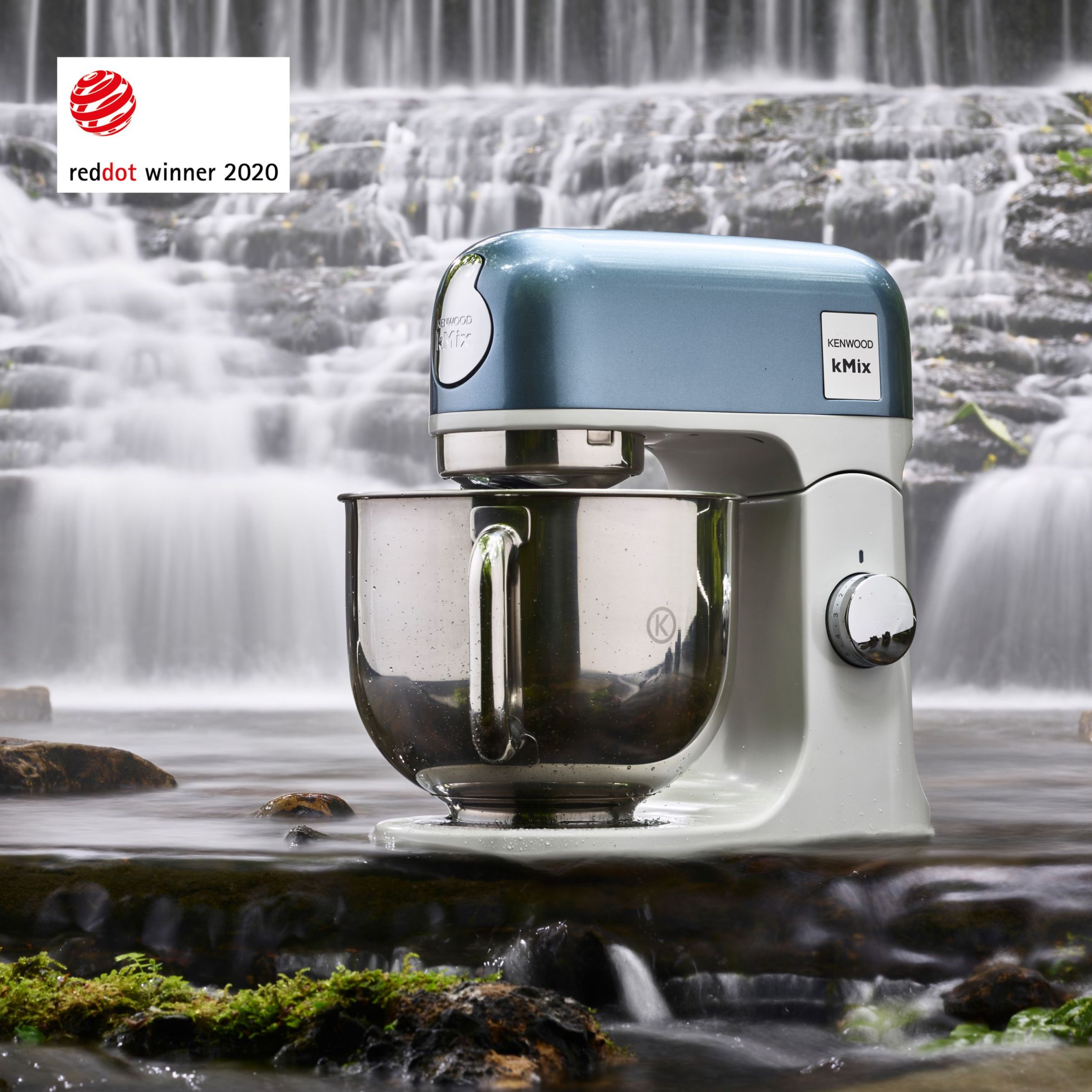 Robot de bucătărie planetar KENWOOD kMix Special Edition KMX760ABL – 0W20011441, 1000W (6 trepte și Turbo), Vas inox 5l, Set patiserie (tel 16 brațe, cârlig, paletă K), G9.3kg, Juniper Blue