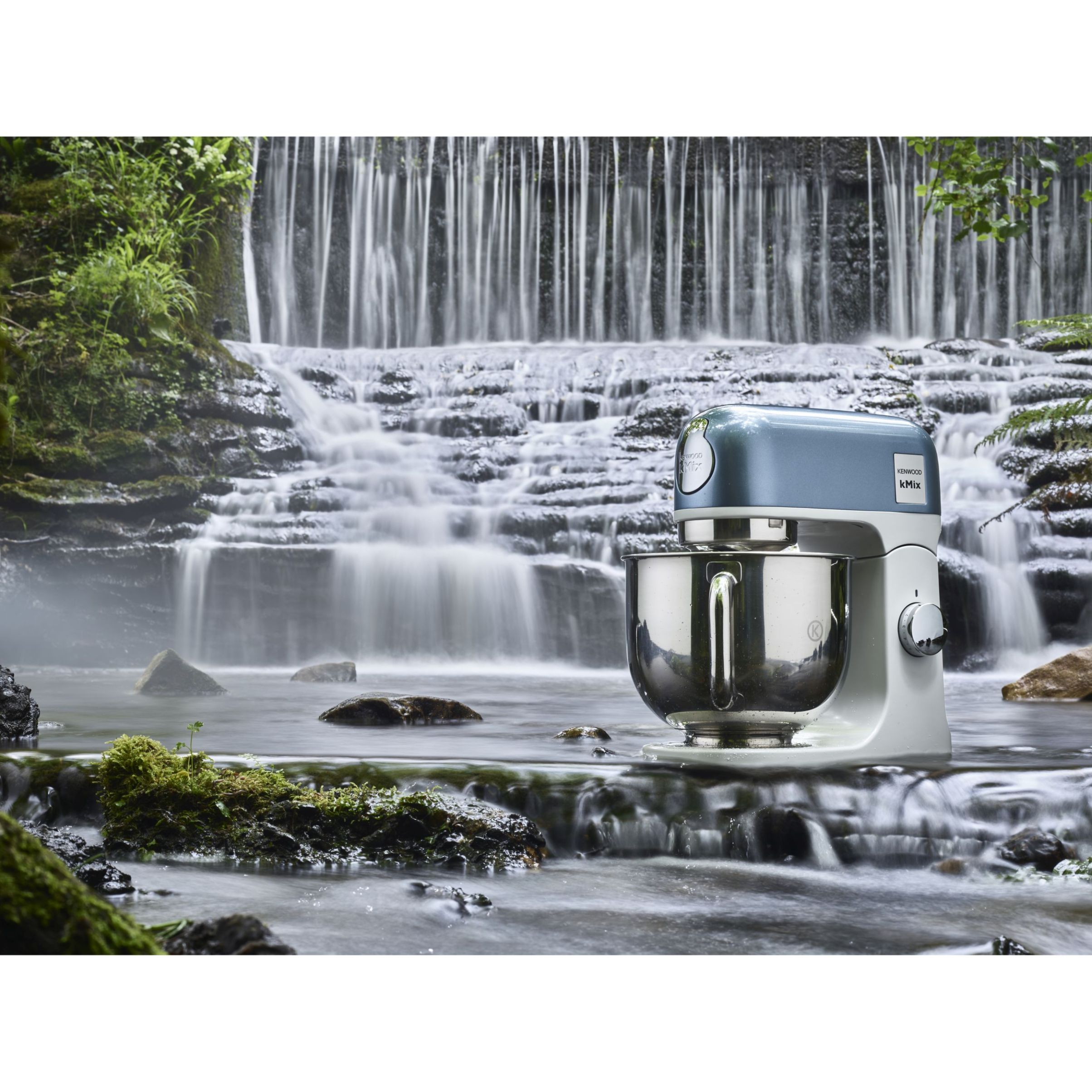 Robot de bucătărie planetar KENWOOD kMix Special Edition KMX760ABL – 0W20011441, 1000W (6 trepte și Turbo), Vas inox 5l, Set patiserie (tel 16 brațe, cârlig, paletă K), G9.3kg, Juniper Blue
