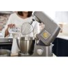 Robot de bucătărie planetar KENWOOD Titanium Chef Patissier XL KWL90.124SI – 0W20011363, 1400W, 6 funcții presetate, 2 vase 7 l/ 5 l, Blender sticlă, Cântar integrat, Sistem de încălzire, Touch screen