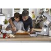 Robot de bucătărie planetar KENWOOD Titanium Chef Patissier XL KWL90.124SI – 0W20011363, 1400W, 6 funcții presetate, 2 vase 7 l/ 5 l, Blender sticlă, Cântar integrat, Sistem de încălzire, Touch screen