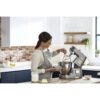 Robot de bucătărie planetar KENWOOD Titanium Chef Patissier XL KWL90.124SI – 0W20011363, 1400W, 6 funcții presetate, 2 vase 7 l/ 5 l, Blender sticlă, Cântar integrat, Sistem de încălzire, Touch screen