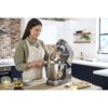 Robot de bucătărie planetar KENWOOD Titanium Chef Patissier XL KWL90.124SI – 0W20011363, 1400W, 6 funcții presetate, 2 vase 7 l/ 5 l, Blender sticlă, Cântar integrat, Sistem de încălzire, Touch screen
