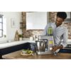 Robot de bucătărie planetar KENWOOD Titanium Chef Patissier XL KWL90.124SI – 0W20011363, 1400W, 6 funcții presetate, 2 vase 7 l/ 5 l, Blender sticlă, Cântar integrat, Sistem de încălzire, Touch screen