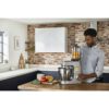 Robot de bucătărie planetar KENWOOD Titanium Chef Patissier XL KWL90.124SI – 0W20011363, 1400W, 6 funcții presetate, 2 vase 7 l/ 5 l, Blender sticlă, Cântar integrat, Sistem de încălzire, Touch screen