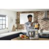 Robot de bucătărie planetar KENWOOD Titanium Chef Patissier XL KWL90.124SI – 0W20011363, 1400W, 6 funcții presetate, 2 vase 7 l/ 5 l, Blender sticlă, Cântar integrat, Sistem de încălzire, Touch screen