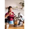 Robot de bucătărie planetar KENWOOD Titanium Chef Patissier XL KWL90.124SI – 0W20011363, 1400W, 6 funcții presetate, 2 vase 7 l/ 5 l, Blender sticlă, Cântar integrat, Sistem de încălzire, Touch screen