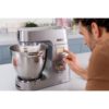 Robot de bucătărie planetar KENWOOD Titanium Chef Patissier XL KWL90.124SI – 0W20011363, 1400W, 6 funcții presetate, 2 vase 7 l/ 5 l, Blender sticlă, Cântar integrat, Sistem de încălzire, Touch screen