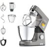 Robot de bucătărie planetar KENWOOD Titanium Chef Patissier XL KWL90.034SI – 0W20011371  1400W  6 funcții presetate  Vas 7 l  Blender sticlă  Cântar integrat  Sistem de încălzire  Touch screen