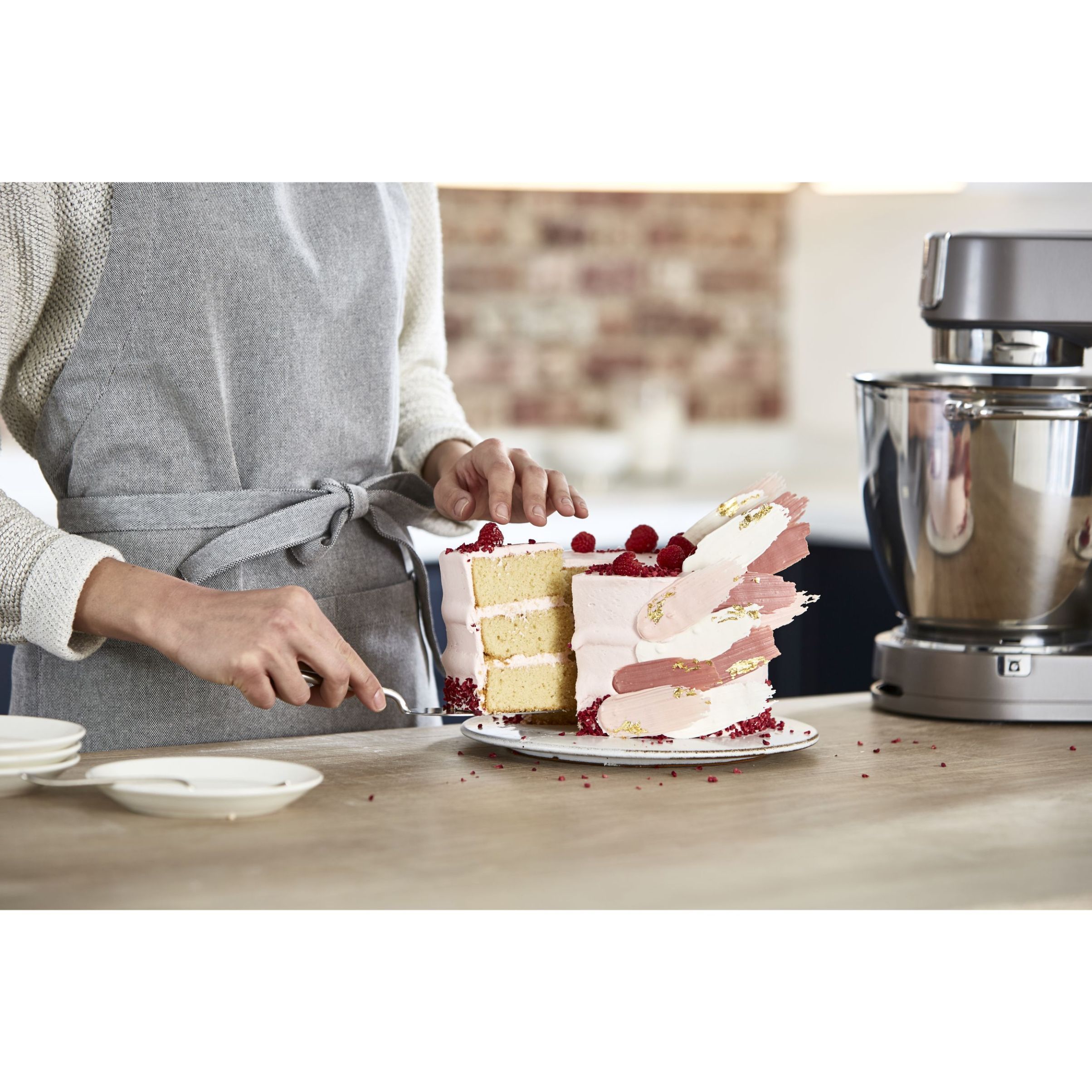 Robot de bucătărie planetar KENWOOD Titanium Chef Patissier XL KWL90.034SI – 0W20011371, 1400W, 6 funcții presetate, Vas 7 l, Blender sticlă, Cântar integrat, Sistem de încălzire, Touch screen