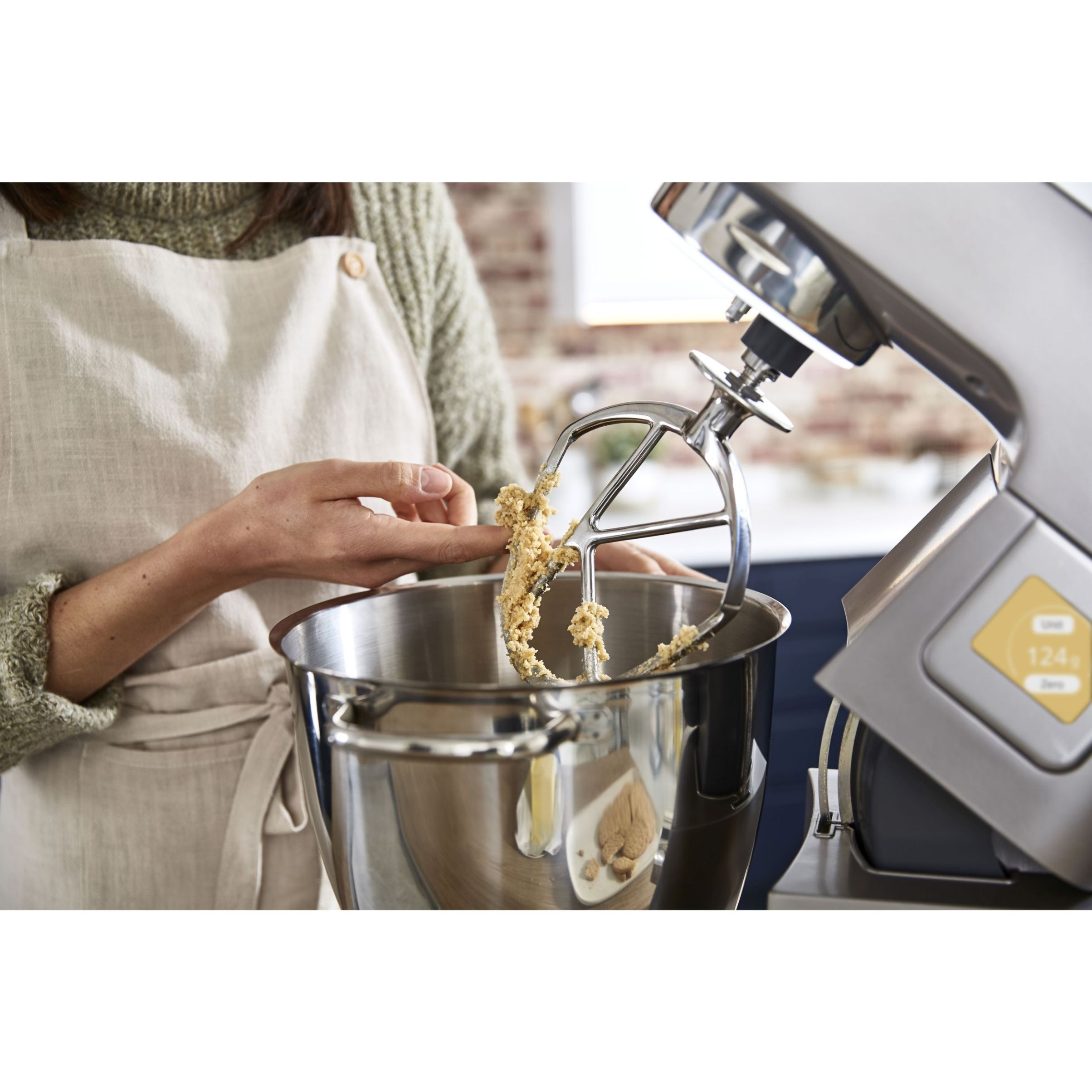 Robot de bucătărie planetar KENWOOD Titanium Chef Patissier XL KWL90.034SI – 0W20011371, 1400W, 6 funcții presetate, Vas 7 l, Blender sticlă, Cântar integrat, Sistem de încălzire, Touch screen