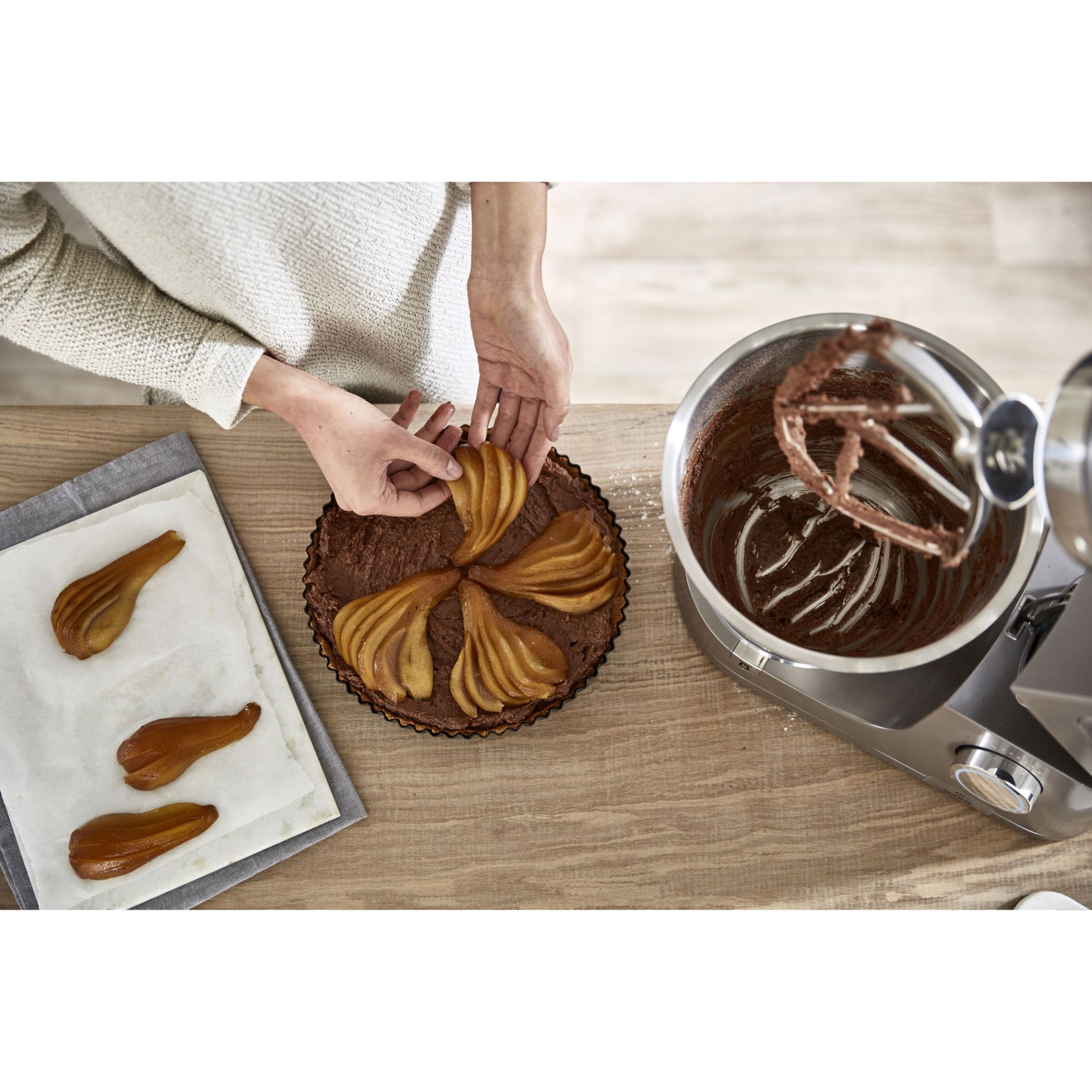 Robot de bucătărie planetar KENWOOD Titanium Chef Patissier XL KWL90.034SI – 0W20011371, 1400W, 6 funcții presetate, Vas 7 l, Blender sticlă, Cântar integrat, Sistem de încălzire, Touch screen