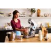 Robot de bucătărie planetar KENWOOD Titanium Chef Patissier XL KWL90.034SI – 0W20011371, 1400W, 6 funcții presetate, Vas 7 l, Blender sticlă, Cântar integrat, Sistem de încălzire, Touch screen