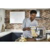 Robot de bucătărie planetar KENWOOD Titanium Chef Patissier XL KWL90.034SI – 0W20011371, 1400W, 6 funcții presetate, Vas 7 l, Blender sticlă, Cântar integrat, Sistem de încălzire, Touch screen