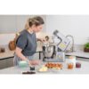 Robot de bucătărie planetar KENWOOD Titanium Chef Patissier XL KWL90.034SI – 0W20011371, 1400W, 6 funcții presetate, Vas 7 l, Blender sticlă, Cântar integrat, Sistem de încălzire, Touch screen