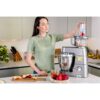 Robot de bucătărie planetar KENWOOD Titanium Chef Patissier XL KWL90.034SI – 0W20011371, 1400W, 6 funcții presetate, Vas 7 l, Blender sticlă, Cântar integrat, Sistem de încălzire, Touch screen
