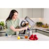 Robot de bucătărie planetar KENWOOD Titanium Chef Patissier XL KWL90.034SI – 0W20011371, 1400W, 6 funcții presetate, Vas 7 l, Blender sticlă, Cântar integrat, Sistem de încălzire, Touch screen