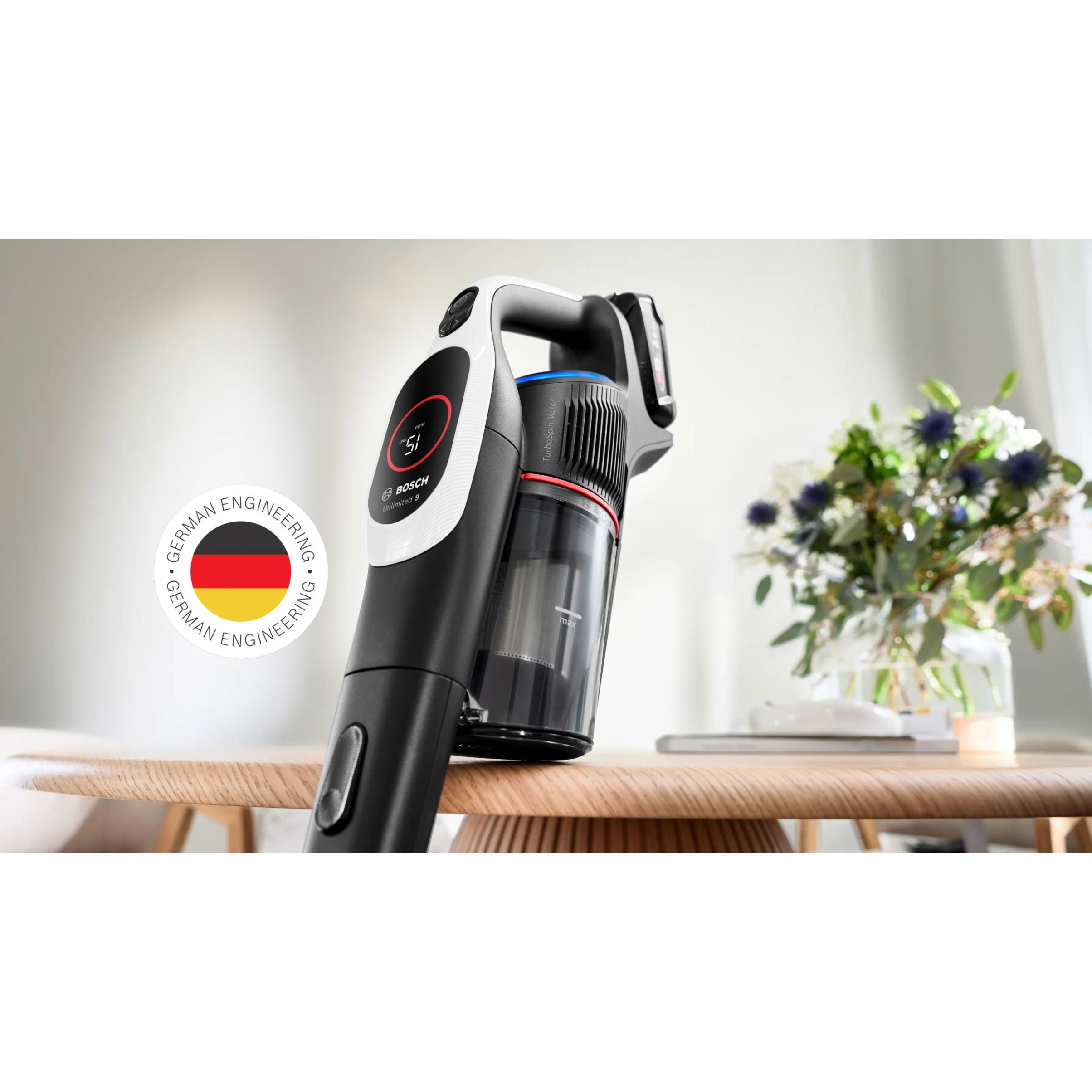 Aspirator vertical BOSCH Serie 9 Unlimited BBS931WBA, White