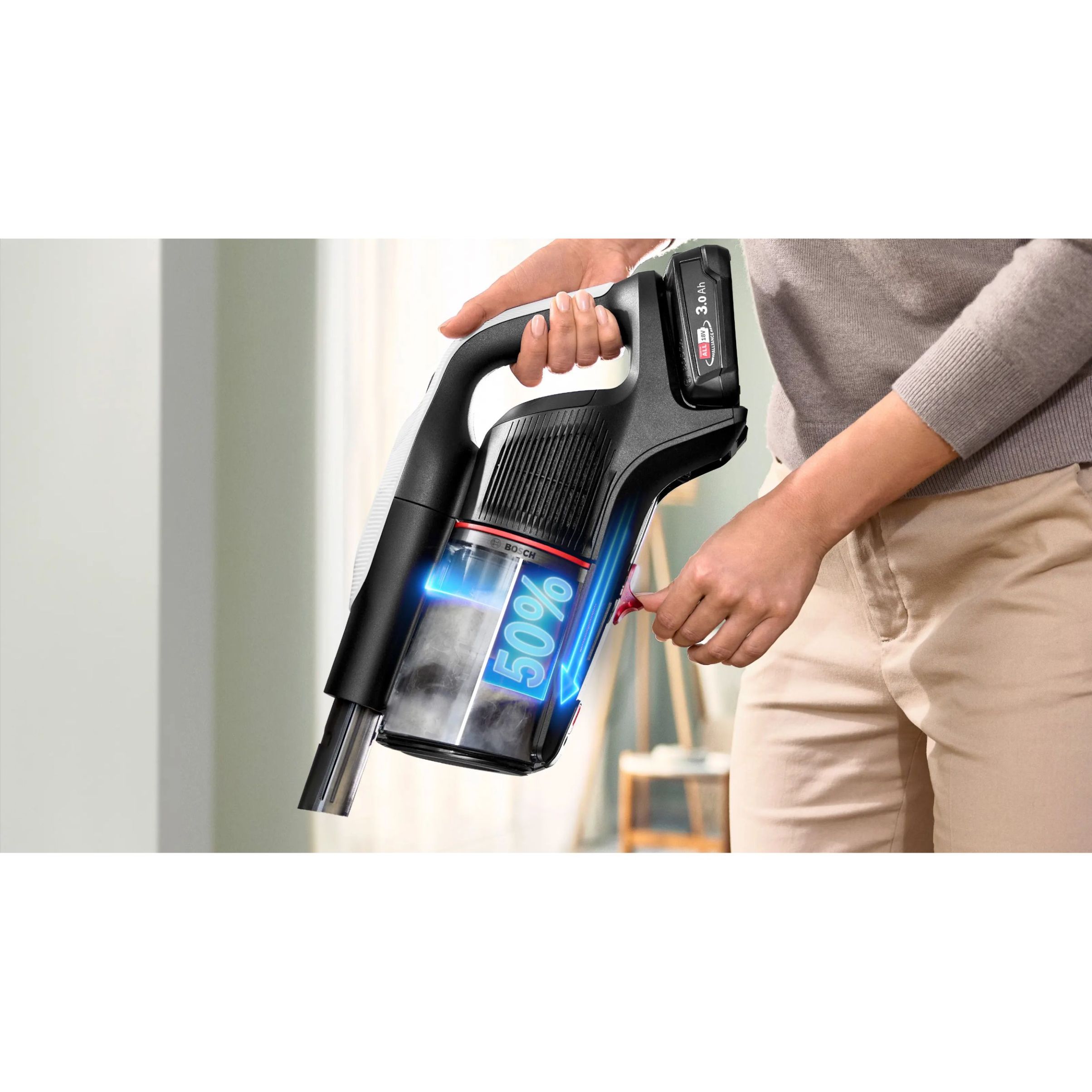 Aspirator vertical BOSCH Serie 9 Unlimited BBS931WBA, White