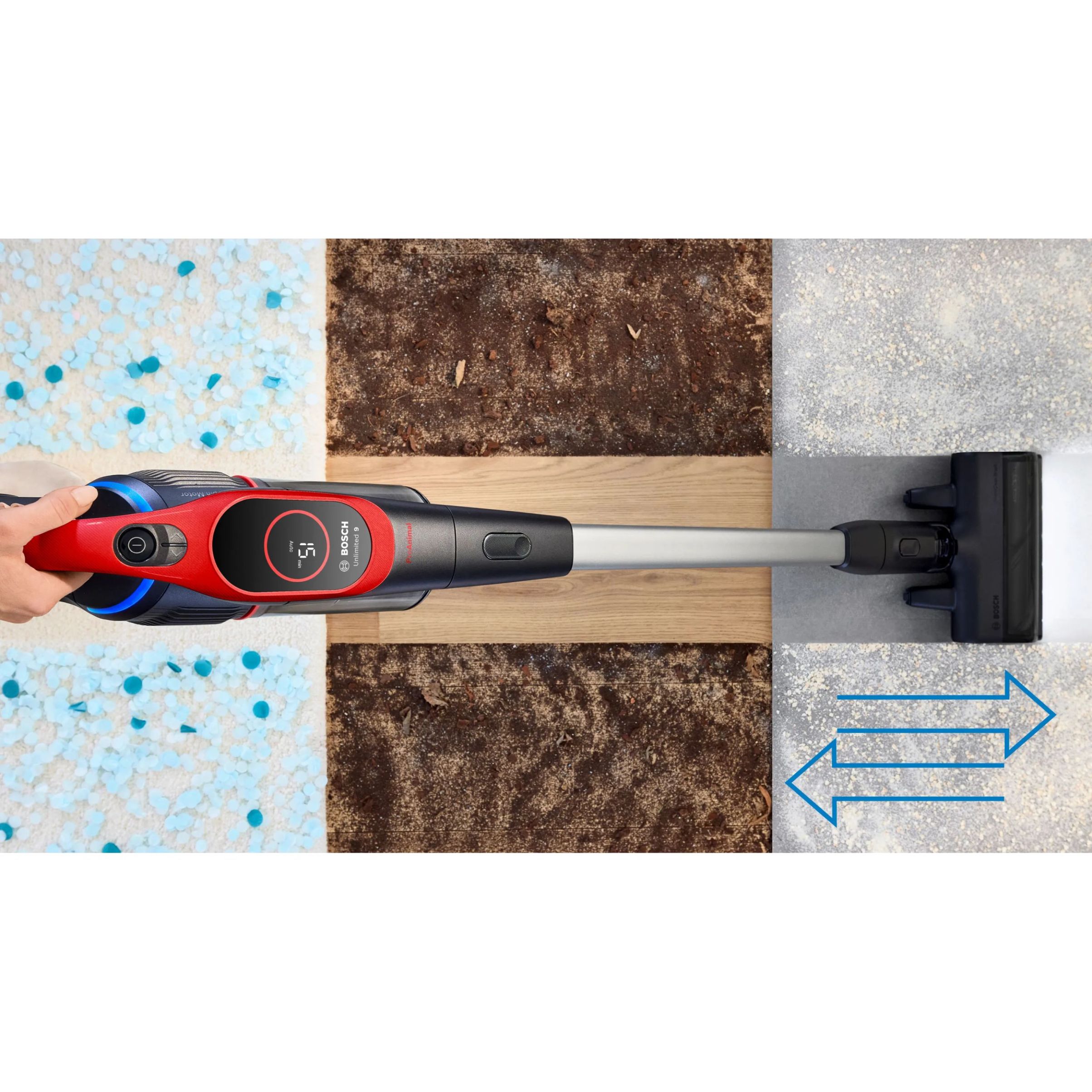 Aspirator vertical BOSCH Serie 9 Unlimited ProAnimal BBS931PET, Red