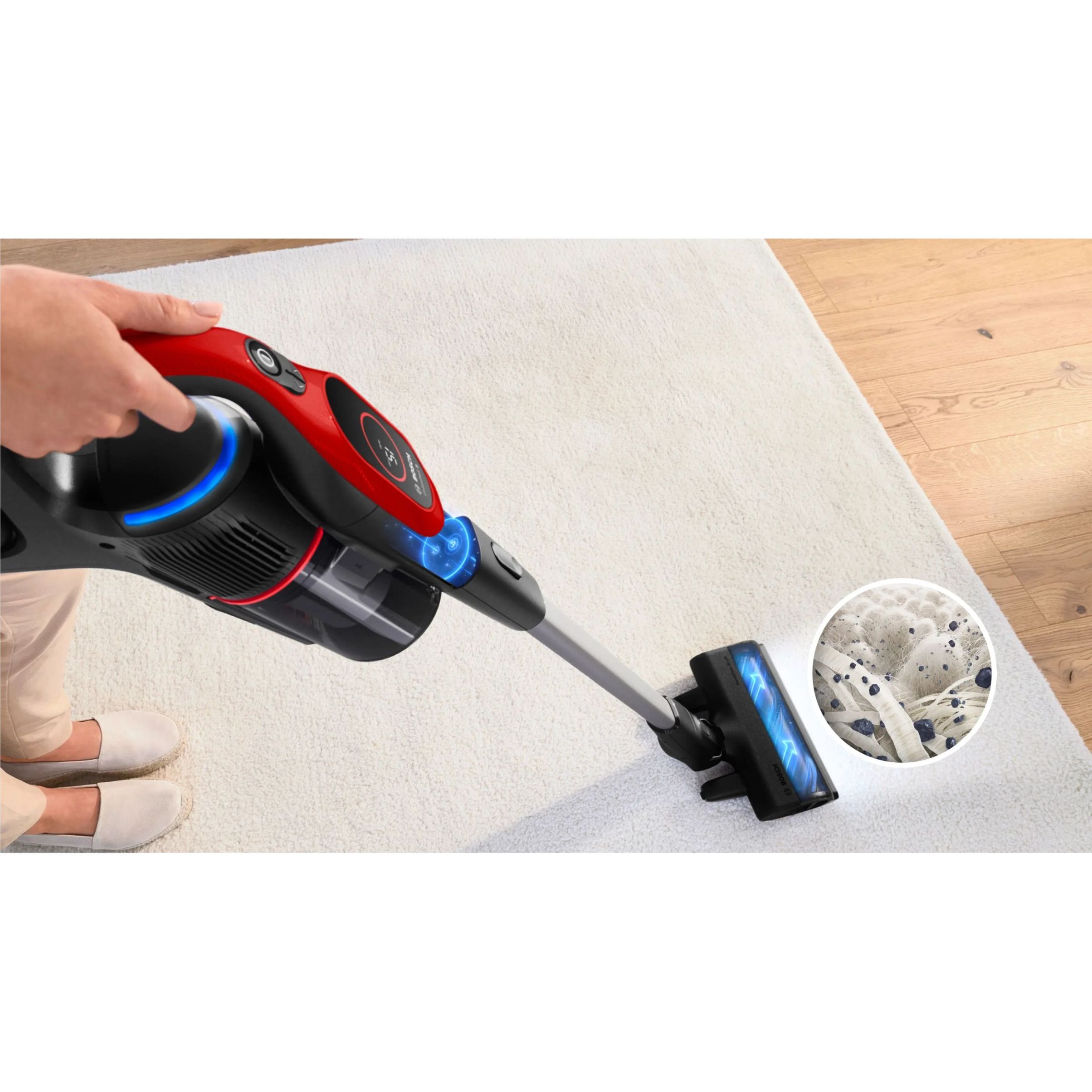 Aspirator vertical BOSCH Serie 9 Unlimited ProAnimal BBS931PET, Red