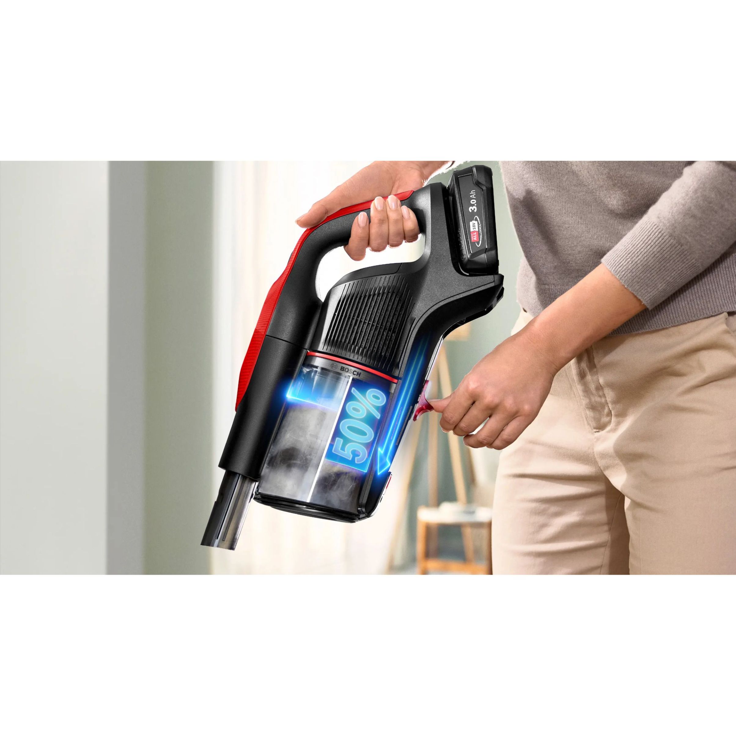 Aspirator vertical BOSCH Serie 9 Unlimited ProAnimal BBS931PET, Red