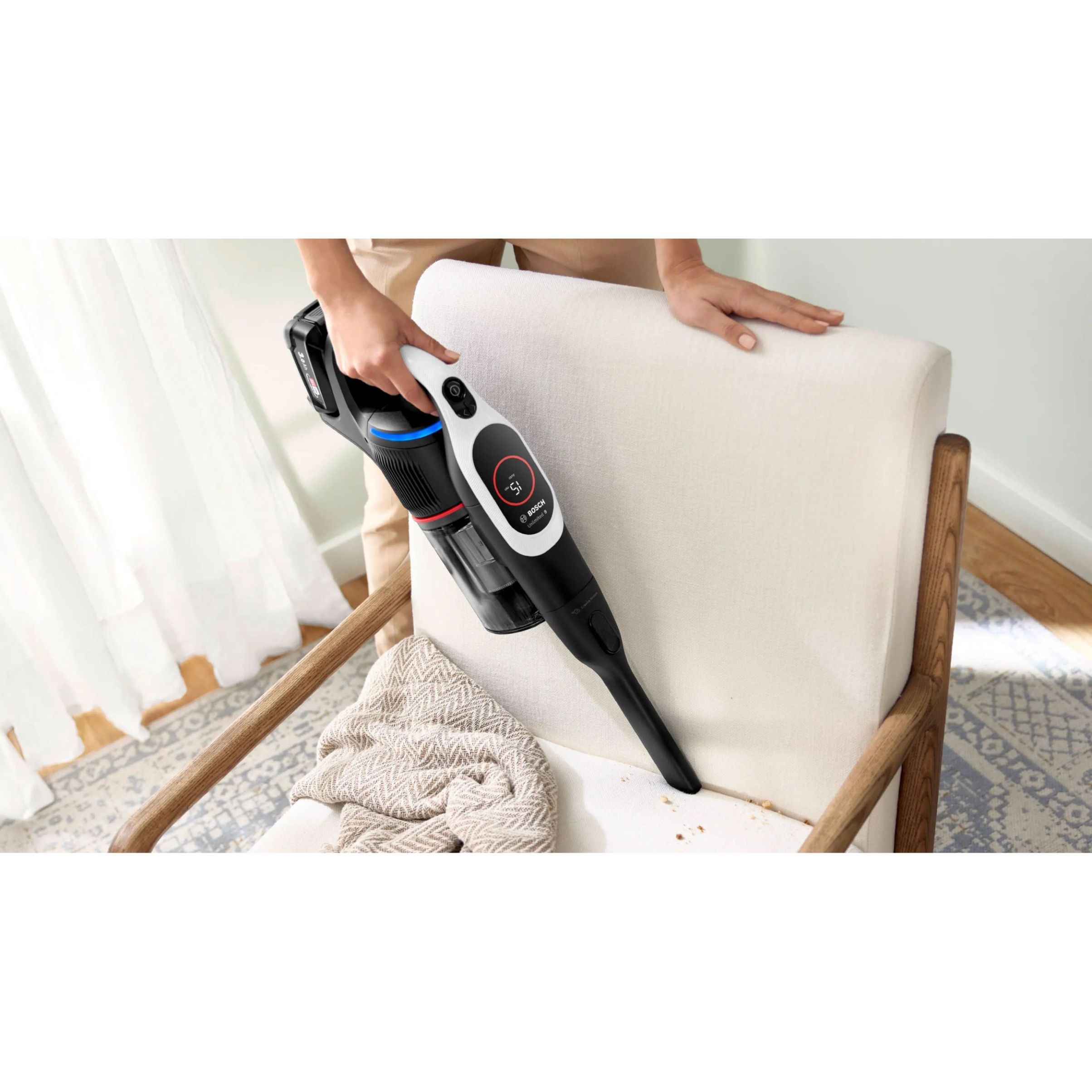 Aspirator vertical BOSCH Serie 9 Unlimited BCS931WBA, White