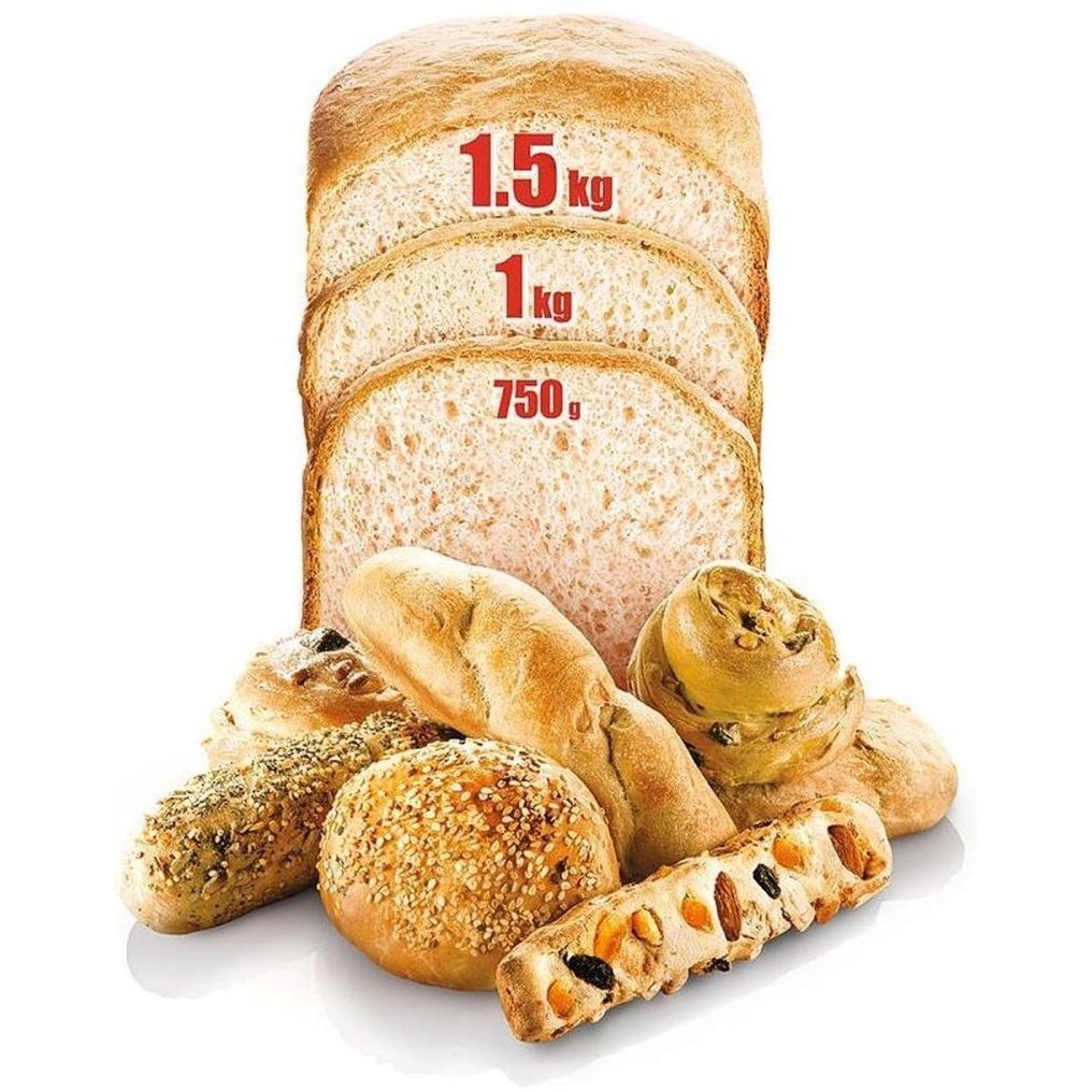 Mașină de pâine TEFAL Bread of the World PF611838, 19 programe, 1600W, Cuvă 1.5kg, 2 lame, Accesoriile brutarului, Păstrare la cald, Pornire întârziată, Fereastră, Carte cu 35 rețete