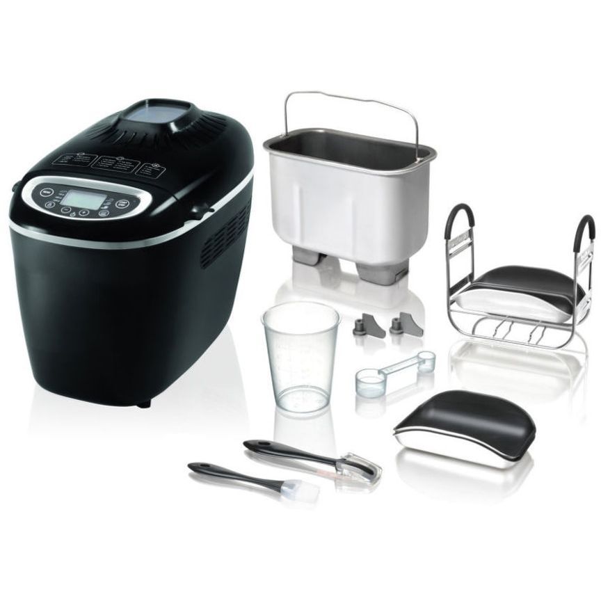 Mașină de pâine TEFAL Bread of the World PF611838, 19 programe, 1600W, Cuvă 1.5kg, 2 lame, Accesoriile brutarului, Păstrare la cald, Pornire întârziată, Fereastră, Carte cu 35 rețete