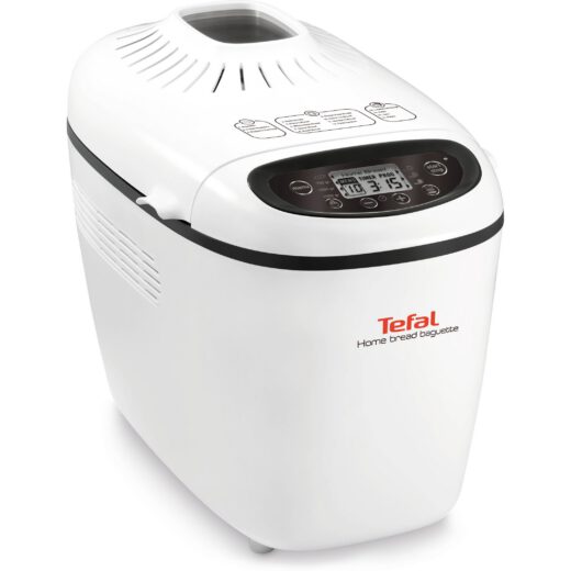 Mașină de pâine TEFAL Home Bread Baguette PF610138  16 programe  1600W  Cuvă 1.5kg  2 lame  Tăvițe dedicate  Accesoriile brutarului  Păstrare la cald  Pornire întârziată  Carte 29 rețete