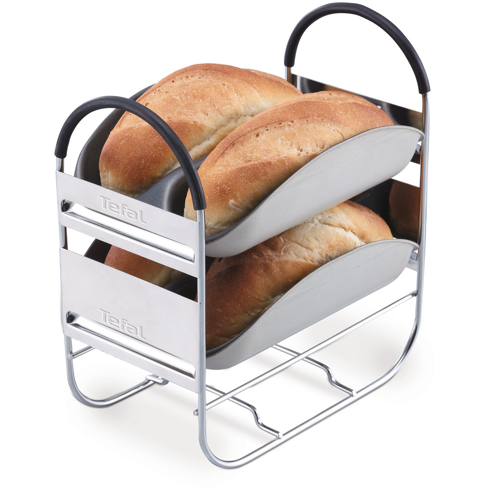 Mașină de pâine TEFAL Home Bread Baguette PF610138, 16 programe, 1600W, Cuvă 1.5kg, 2 lame, Tăvițe dedicate, Accesoriile brutarului, Păstrare la cald, Pornire întârziată, Carte 29 rețete