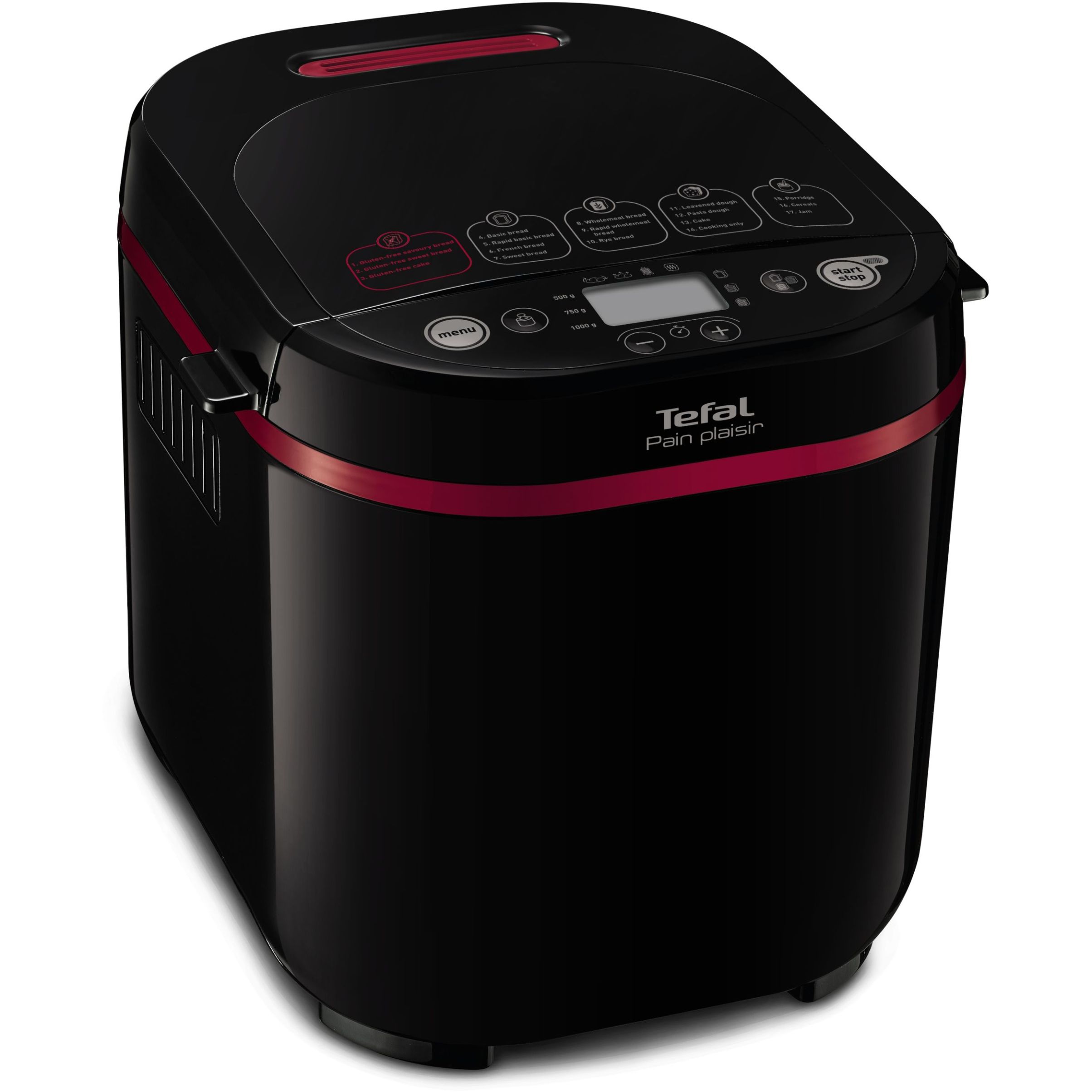 Mașină de pâine TEFAL Pain Plaisir PF220838, 610~720W, Cuvă 1kg, 17 programe, O lamă, 3 niveluri de rumenire, Păstrare la cald, Pornire întârziată, Accesorii standard, 66dBA