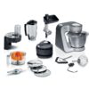 Robot de bucătărie planetar BOSCH Serie 4 MUM5 MUM5935B  1000W (7 trepte și Impuls)  Bol inox 3.9l  Set de patiserie  Soft Start  Easy Arm Lift  Poziție de repaus  Geantă  Dark Gray and White